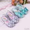 Sandalen nieuwe en zomerschoenen meisjes en kinderen baotou jelly baby bow bowl sandalen kinder platte schoenen