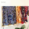 Écharpe cadeau design design Écharpe 100 % soie de haute qualité Foulard long pour femme s'enroule dans l'écharpe de cou d'hiver Dames, taille de luxe 180x90cm 11c