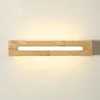 Wall Lamps Japanese LED Wood Lamp Stairways Bathroom Bedroom Bedside 110-240V