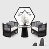 Mobilier de camp Style chinois créatif canapé extérieur jardin loisirs rotin Table et chaise ensemble