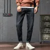 Men's Jeans Spring Autumn Fashion Trend Elasticity Comfortable Casual Nine Points Loose Soft Trousers Korean Harlan Pants