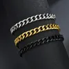 Chain High Quality Stainless Steel Bracelets For Men Blank Color Punk Curb Cuban Link On the Hand Jewelry Gifts trend 230508