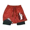 Shorts pour hommes Anime Jujutsu Kaisen Hommes Running Trunks Joggers imprimés à séchage rapide Casual Beach Wear Shorts de sport 2 en 1 Poches latérales Y23