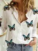 Women's Blouses Shirts Cotton Linen Women Shirt White Floer Polka Dot Print Tops Office Long Sleeve Turn Down Collar Button Up Blouses Blusas Mujer T230508