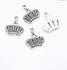 Charms 30st Crown 13x14mm Tibetan Silver/Bronze Plated Pendants Antika smycken som gör DIY handgjorda hantverk F0853