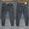 Jeans masculino jeans calças jeans jeans jeans dessinger slim ajuste jeans azul preto para homem de rua de rua casual masculino cowboys z0508