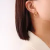Anhänger Halsketten Ankunft wasserdicht Edelstahl doppellagig geometrische Ellipse Ohrstecker Set für Frauen Mädchen Geschenk