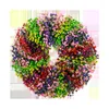 Decorative Flowers Spring Summer Wreath For Front Door Outside Artificial Pink Peony And Hydrangea Flower Farmhouse