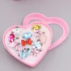 Einstellbare Kinder Cartoon Ringe Candy Blume Tier Bogen Form Ring Set Mix Finger Schmuck Ringe Kind Mädchen Spielzeug Zufällige farbe