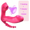 Vibrateurs 3 en 1 vibratrice de vibratrice chauffante Dildo Vibrateur anal vagin clitoris stimulator sex toys for women gpot aspiration oral 230508