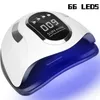 Nageltorkar Sun X10 Max UV LED -nagellampa för snabb torkgel naglar polska 66 lysdioder 280W nagel torktumlare professionell manikyrsalongverktyg 230508