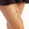 Correios de barriga Chain Chain Rhinestone Heart Leg Jewelry for Women Shining Crystal Thels Chaist Chain Arnen Body Accessories Sexy Moda Item Z0508