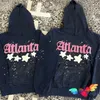 Erkek Hoodies Sweatshirtler Erkek lacivert SP5der Atlanta Erkekler Kadın Pembe Genç Thug Örümcek Hip Hop 555555 Sweatshirt Yıldız Sulağı2SU