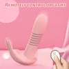 Vibratoren Stoßvibrator Frauen Dildo Rotierender Teleskop Analplug Fernbedienung Vagina G-Punkt Massage Klitoris Stimulator Sexspielzeug 230508