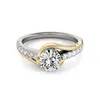 Pierścień Solitaire 1 okrągły pierścionek zaręczynowy Diamond 925 Srebrny pierścionek dla kobiet Wedding Bridal Anniversary Biżuteria 230508