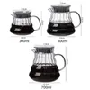 Koffiepotten 700/500/300 ml wolkvormige V60 Giet over koffiezetapparaat Glazen koffie DRIPPER en Zet herbruikbare pot koffie Kettle Brewer P230508