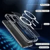Прозрачный прозрачный акриловый магнитный ударной чехлы для телефона для Samsung S23 S22 Ultra Shock -Roper