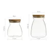 Organisation 350 ml/700 ml/1300 ml glasförseglad burk med bambu lock transparent förvaringsflaskekryddkorn container te burkar