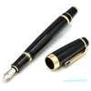 Svart harts Rollerball Pen NiB Skriva Fountain Pen Stationery School Office Supplies With Gem