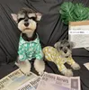 Hundebekleidung Qualität Haustierkleidung Frühling und Sommer Dünne Baumwolle und Leinen Buchstabe Vierfarbiges Hemd Teddy Schnauzer Mode Lässig