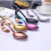 Colorful Bend Handle Spoons Serve Spoons Stainless Steel