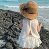 SetsSuits Girls Summer Clothing Sets Hollow Lace Suit Baby Casual Sleeveless TshirtShorts Kids Clothing Sets Baby Clothes Outfits 230508