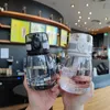 Neue 400 ml Mini Big Belly Cup Kunststoff Wasser Flasche mit Strohhalme Sport Wasser Flasche Tragbare Auslaufsichere Wasser Tasse Student mädchen Geschenk