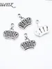 Charms 30st Crown 13x14mm Tibetan Silver/Bronze Plated Pendants Antika smycken som gör DIY handgjorda hantverk F0853