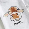 ensembles de vêtements de dessin animé pour bébés garçons été bébé vache imprimé à manches courtes T-shirt dessiner corde shorts vêtements décontractés costume enfant en bas âge tenues décontractées S2199