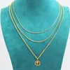 Ketens fs ontwerp groothandel bulk aangepaste vintage trendy sieraden goud kleur charme ketting