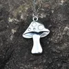 Chains Fashion Simple Antique Silver Mushroom Pendant Necklace
