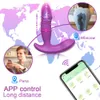 Vibromasseur Bluetooth APP Vibromasseur de poussée pour les femmes Pats télescopiques Stimulateur de clitoris G Spot Télécommande Butt Plug Masturbation Sex Toys 230508