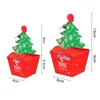 Geschenkwikkeling Cupcakes Dessert Cookies Bells Golden Cord Candy Box House Shape Packaging Kerstmis Kerstmis