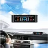 Andere Autoteile Smart Tpms Auto Reifendruckkontrollsystem Solar Power Digital Lcd Display Security Alarm Systems Drop Delivery Dheth