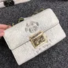 Evening Bags Authentic Real Crocodile Skin Women's Small Flap Bag Genuine Alligator Leather Lady White Purse Female Single Cross