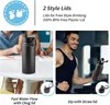 32 Oz 1l Insulated Water Bottle with Straw Lid and Spout Lid Stainless Steel Sports Water Bottle Double Wall Vacuum Thermos