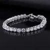 Chaîne De Luxe 4mm Cubique Zircone Tennis Bracelets Glacé Cristal De Mariage Pour Femmes Hommes Or Argent Couleur 230508