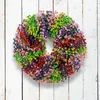 Decorative Flowers Spring Summer Wreath For Front Door Outside Artificial Pink Peony And Hydrangea Flower Farmhouse