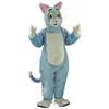 Vendita in fabbrica Formato adulto Blue Cat Costume mascotte Festa di compleanno Anime Cartoon tema vestito operato
