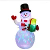 Kerstdecoraties opblaasbare schimmel Snowman Lantern Lumineuze Decoratie Decoratie Doll LED Light Garden speelgoedfeestje