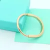 Designer Bangle Charm Armband Armbanden Vrouwen Brief Sieraden Plated Titanium Staal Gouden Manchet Fashion Party Accessoires