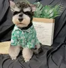 Hundebekleidung Qualität Haustierkleidung Frühling und Sommer Dünne Baumwolle und Leinen Buchstabe Vierfarbiges Hemd Teddy Schnauzer Mode Lässig