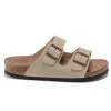 Designer Boston Summer Cork Flat Slippers Fashion Leather Slide Sandales de plage préférées Chaussures décontractées Sabots pour femmes hommes Arizona Mayari vacances à la plage hommes pantoufles