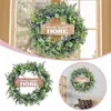 Decoratieve bloemen Merry Christmas Lighted Window Sign American Style Welcome Simulation Wrans Deur Decoratie Leaf Party