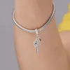 925 Sterling Silver Charms för Pandora smycken pärlor New Milky Way Stars Moon Astronaut Blue Beads Dingle