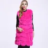 Women's Fur Plus Size Womens Vest Mid Length Winter Faux Women Coat