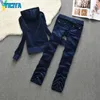 Calças yiciya 2022 primavera veludo esportes costura terno strass zíper yoga ternos feminino wear treino feminino conheceu sweatsuits veludo met