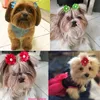 Fruits 100x Cute Pet Dog Cat Hair Bows Flowers for Dog Wedding Party Holiday Daily Accessories Pet Grooming Bows with Rubber Bands