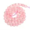 Natural Stone Beads Pink Rose Quartz Crystal Round Beads for Jewelry Making Diy Bracelet Accessories Strand 4 6 8 10 12mm Fashion JewelryBeads beads crystals rose