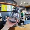 Nowy 400 ml Mini Big Belly Cup Plastikowa butelka z wodą ze słomkami Sportowa butelka z wodą Przenośna szczelna spustka miskie